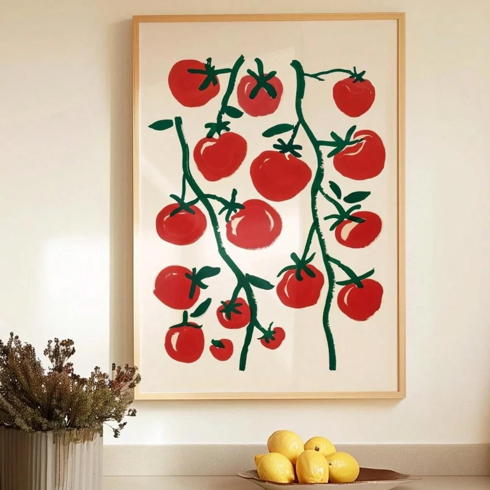 Peinture sur toile imprimée alimentaire de tomates, cadre XINBAO art mural cuisine 60x80 cm - 7