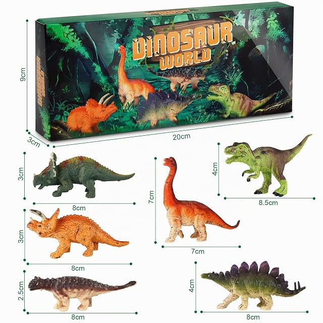 Foto 7 de 7 de Sanlebi Mini Dinosaurios Juguetes Figura de Dinosaurio Conjunto Animales Plastico Juegos Educativos…
