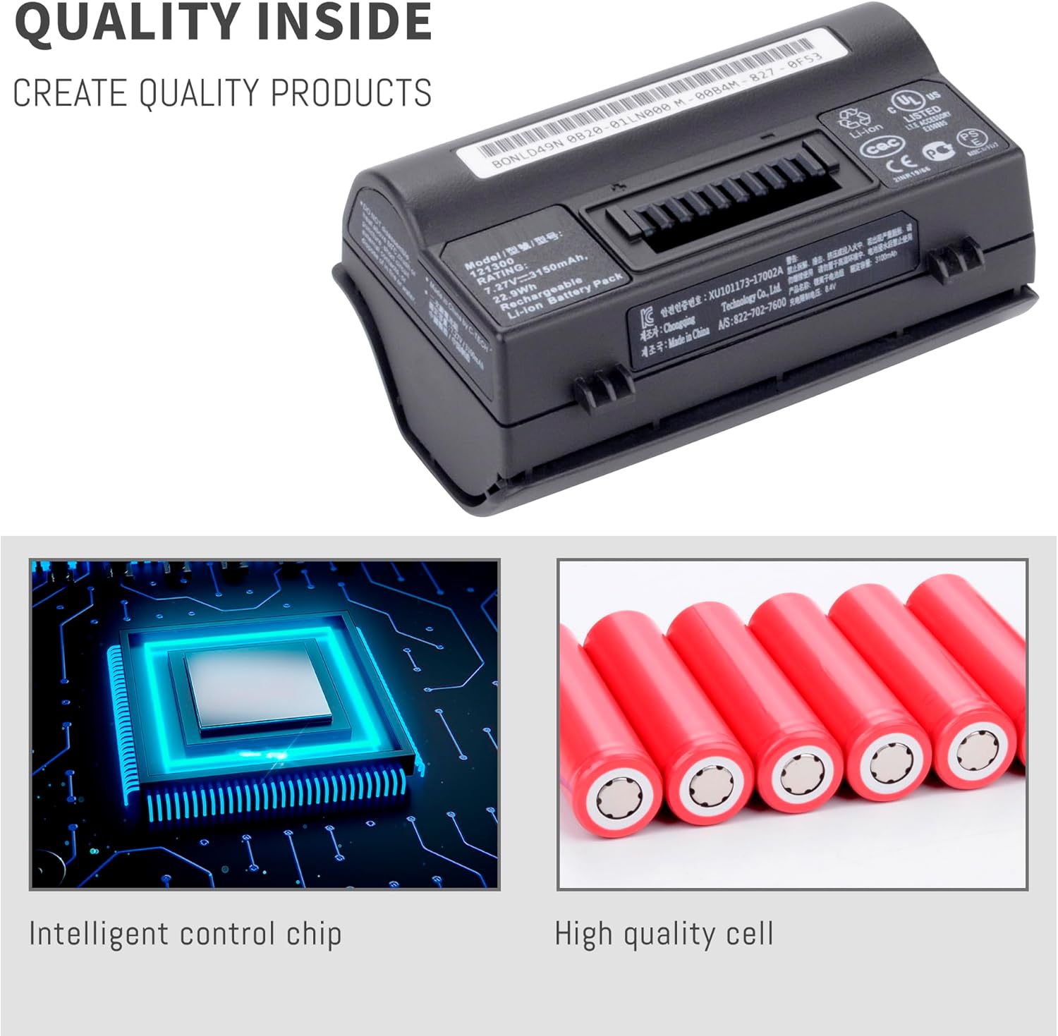 121300 Replacement Battery for Trimble TSC7 GPS RTK Data Collector Battery Part Number 121300 Controller Battery New 7.27V 3150mAh/22.9Wh