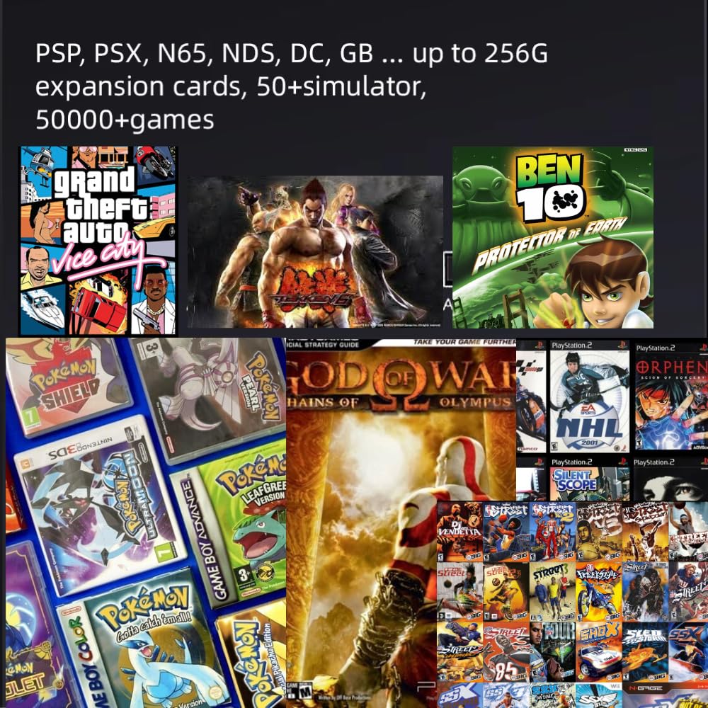 CRUPED 2025 3D New Old School Retro Game Console, Gaming Stick, Classic Video Games with 4K HDMI, 30,000+ Games and 20 Emulators, Upgraded Dual 2.4G Wireless Controllers 64GB with OG Games 1