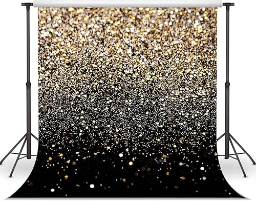 Miniatura 3 de LYCGS Telón de fondo de cumpleaños Bokeh morado de 8 x 8 pies, con manchas doradas, telón de fondo Bokeh, para boda, graduación, fotografía, fondo