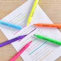 Vista 3 de Rarlan Resaltadores, punta de cincel, fluorescente surtido, paquete a granel de 72