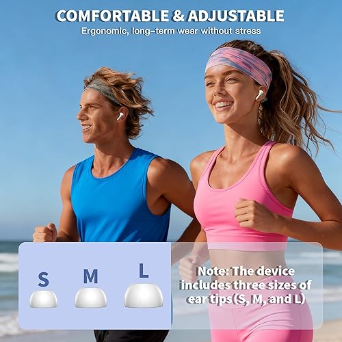 Miniatura 7 de Auriculares inalámbricos, auriculares de dientes azules con funda de pantalla táctil inteligente, auriculares ANC con cancelación de ruido con 48