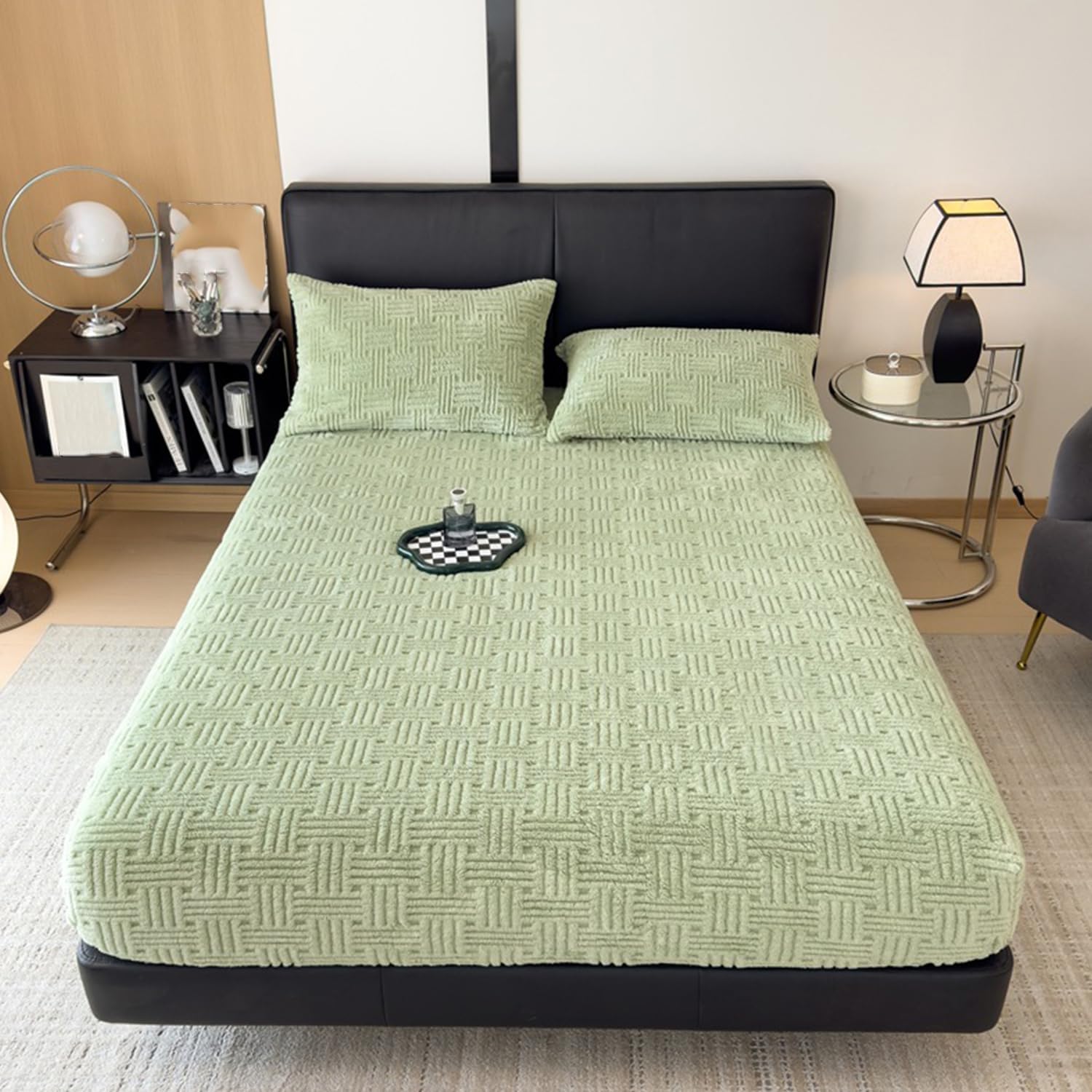 Pinka,90 * 200cmTWIN,LDLCYCN Thicken Mattress Protector Velvet Fitted Sheet Soft Warm Bed Cover with Deep Pocket of 10In Bed Sheet Mattress Cover Full Wrap Elastic Band Dustproof Mattress Pad