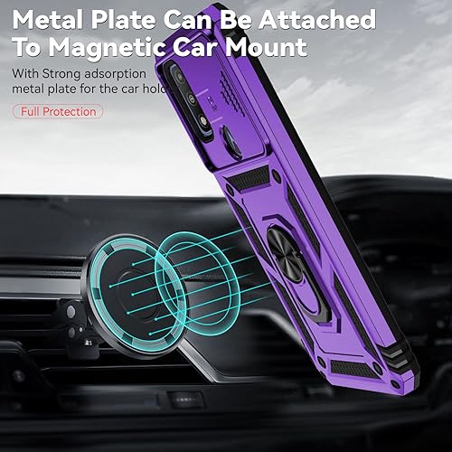 Miniatura 10 de SMKY - Funda para Moto G Play 2023, funda para Moto G Pure con protectores de pantalla y funda para cámara, grado militar, 16 pies, funda probada