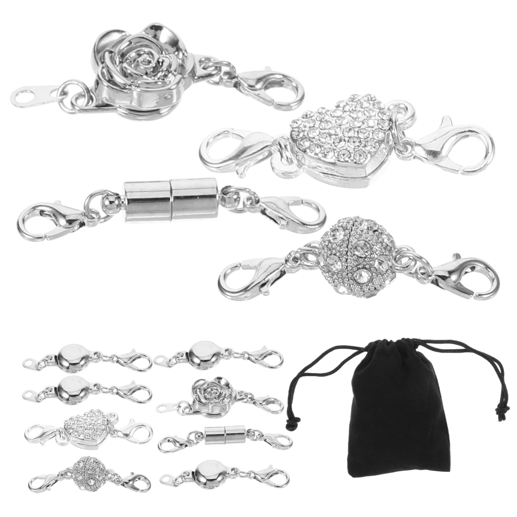 Artibetter 5sätze Magnetische Schmuckverschlüsse Teiliges Erweiterungsverschluss Für Halsketten Und Armbänder Installieren Für -projekte Und Reparaturen