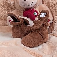 Vista 206 de Sawimlgy - Botines de algodón antideslizantes para recién nacido, con agarre, para cuna o para el invierno 010/Amarrón