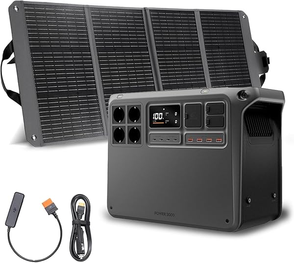 DJI Power 2000 stazione di alimentazione portatile, batteria LFP da 2048 Wh, uscita stabile da 3000 W, ricarica da 0% a 80% in 45 minuti, generatore elettrico per casa, campeggio e camper