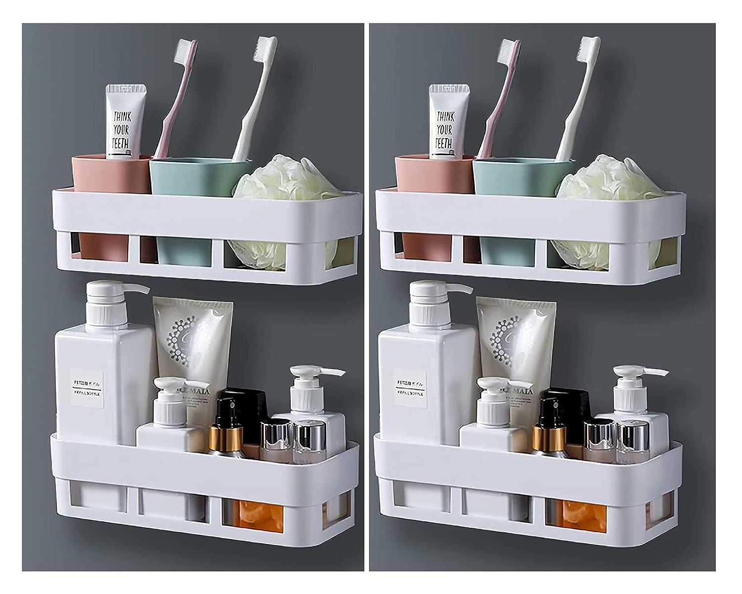 perpetual Bathroom Organiser, Self Adhesive Bathroom Shelf for Wall, Washroom Organizer, Bathroom Rack Stand Without Drilling (3 Pcs) (B0CYSLG2MY) Amazon Price History, Amazon Price Tracker
