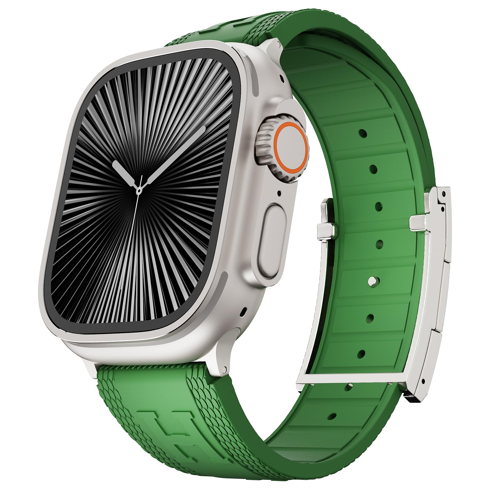 Bracelet sport en silicone compatible avec Apple Watch, bracelet de luxe à