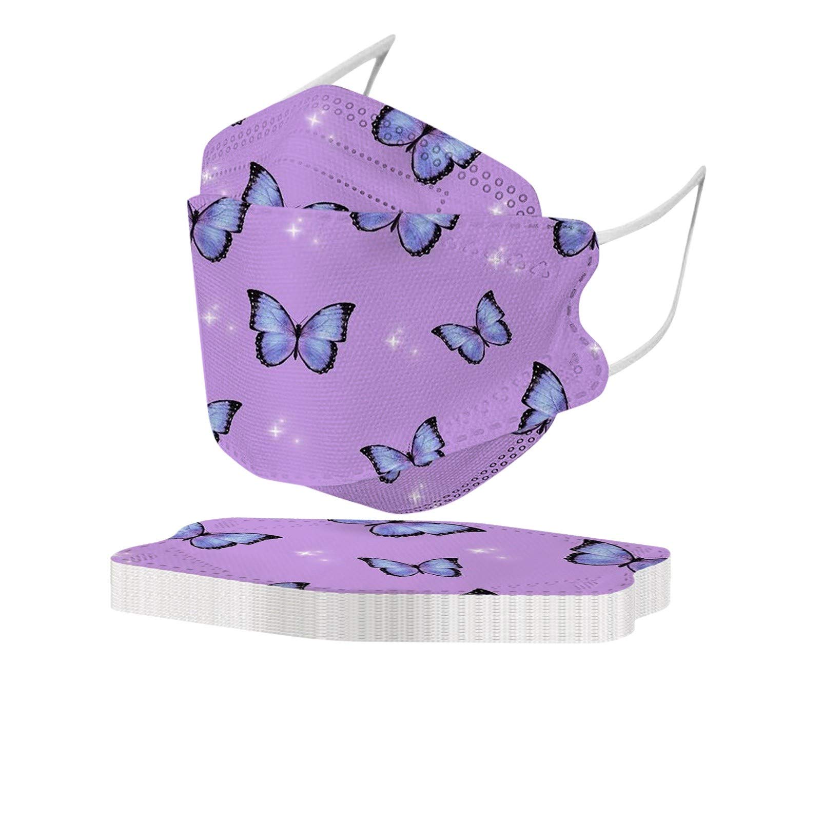 MaNMaNing Mascarillas 4 Capas 50 Unidades Colores Forma de Pez con Elástico para Los Oídos 20200222-MANING-KTYY