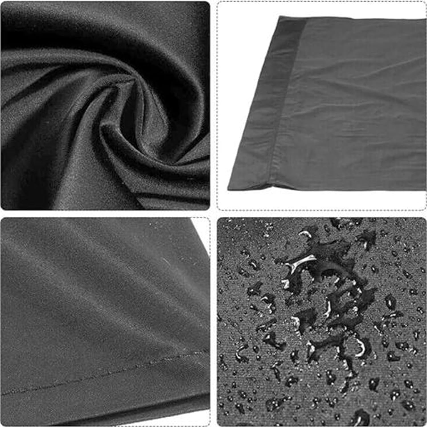 3 Seat Outdoor Waterproof Swing Seat Cushion Cover,Outdoor Swing Cover Replacement for Patio Courtyard Garden(Black,148 * 50 * 50cm)