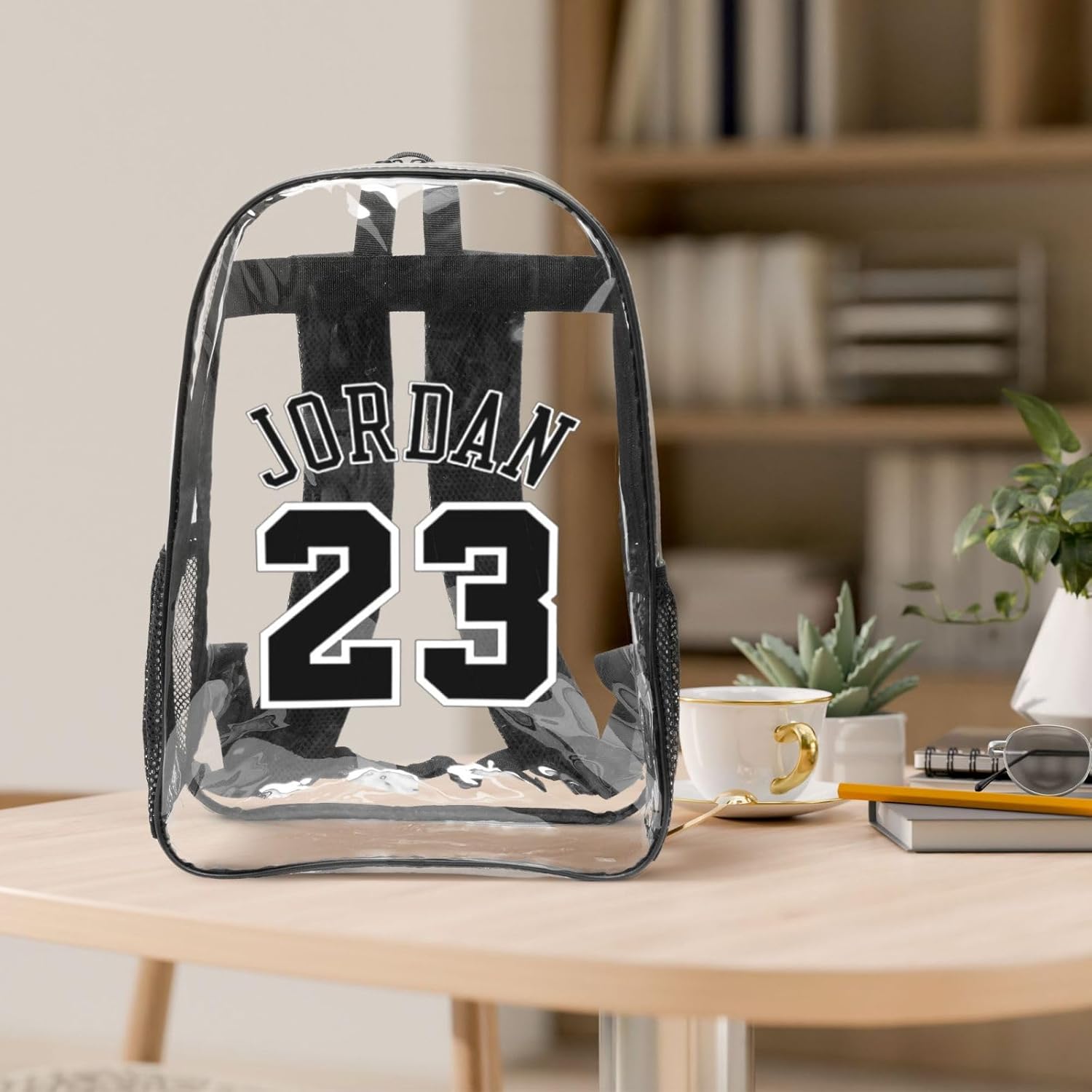Basketball Goat 23 Transparent Backpack 16 Inch Laptop Backpack Large Capacity Backpack Travel Bag