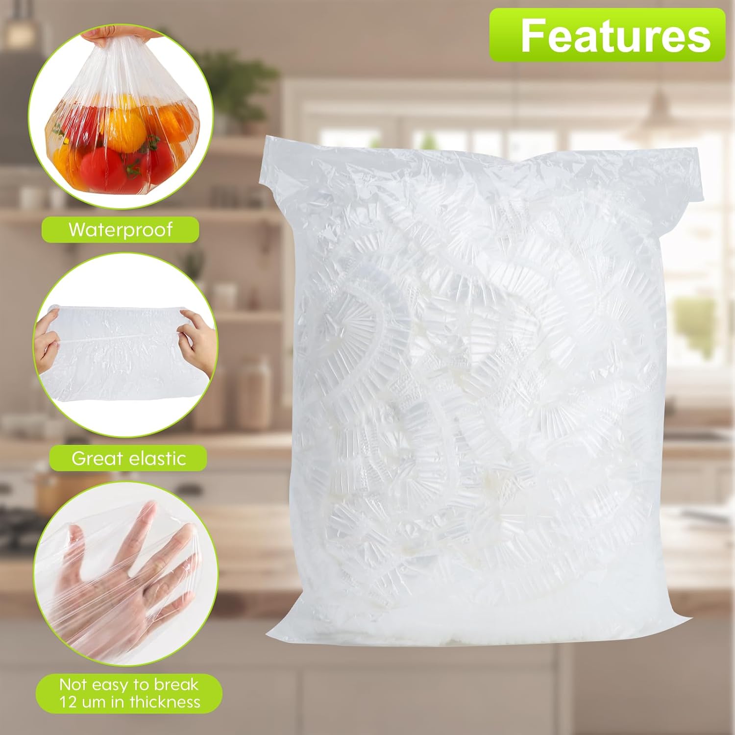 100pcs Extra Large Bowl Covers For Bread Proofing,Fits baking pans up to 13x18 inches,Fits Bowl up to 20",Bowl Covers for Bread,Food Storage Covers,Sheet Pan Lid,Elastic Reusable Plastic Bowl Cover.