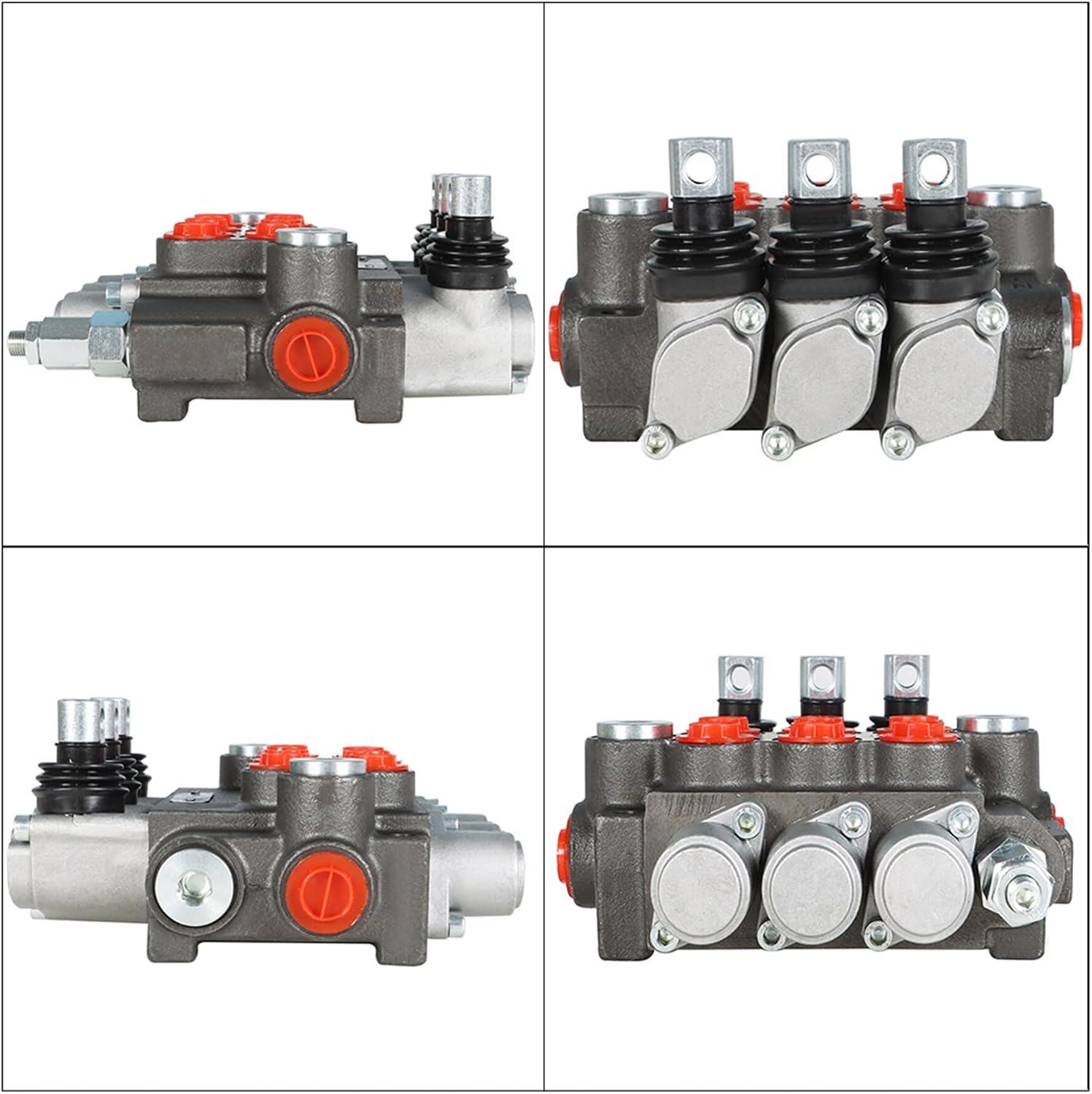 ALL-CARB Hydraulic Valve 3 Spool Hydraulic Directional Control Valve Double Acting Valve 13GPM 3600PSI BSPP Ports for Tractors Loaders Tanks