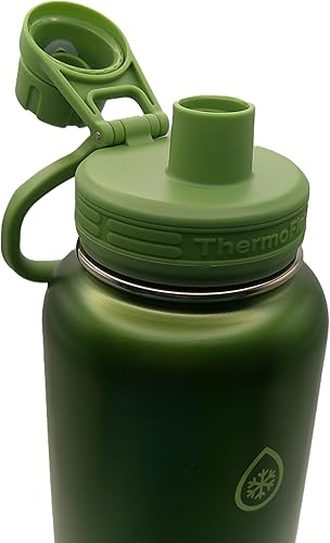Miniatura 3 de ThermoFlask Botella de 40 onzas con boquilla y tapa con popote, acero inoxidable, aislamiento de doble pared y sin BPA, a prueba de fugas,