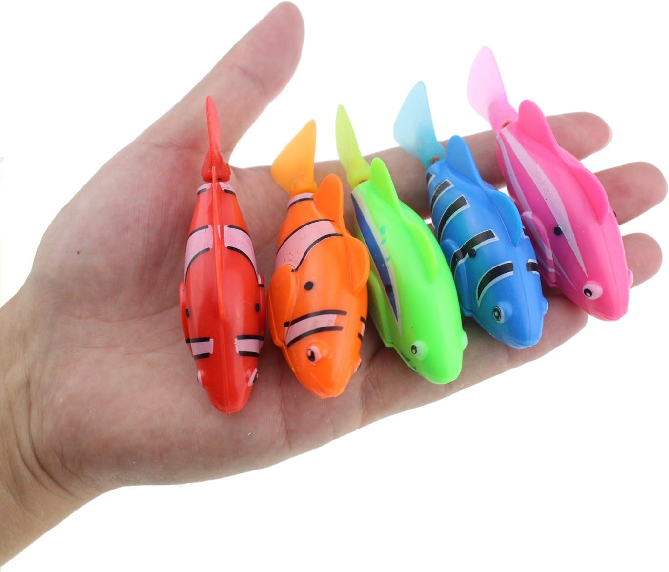 Amazon Co Jp Tipmant 電気魚の動物の金魚は 水タンク バスタブ プール 幼児の赤ちゃんのお風呂のおもちゃキッズギフト 5個 パックで泳ぐ 本