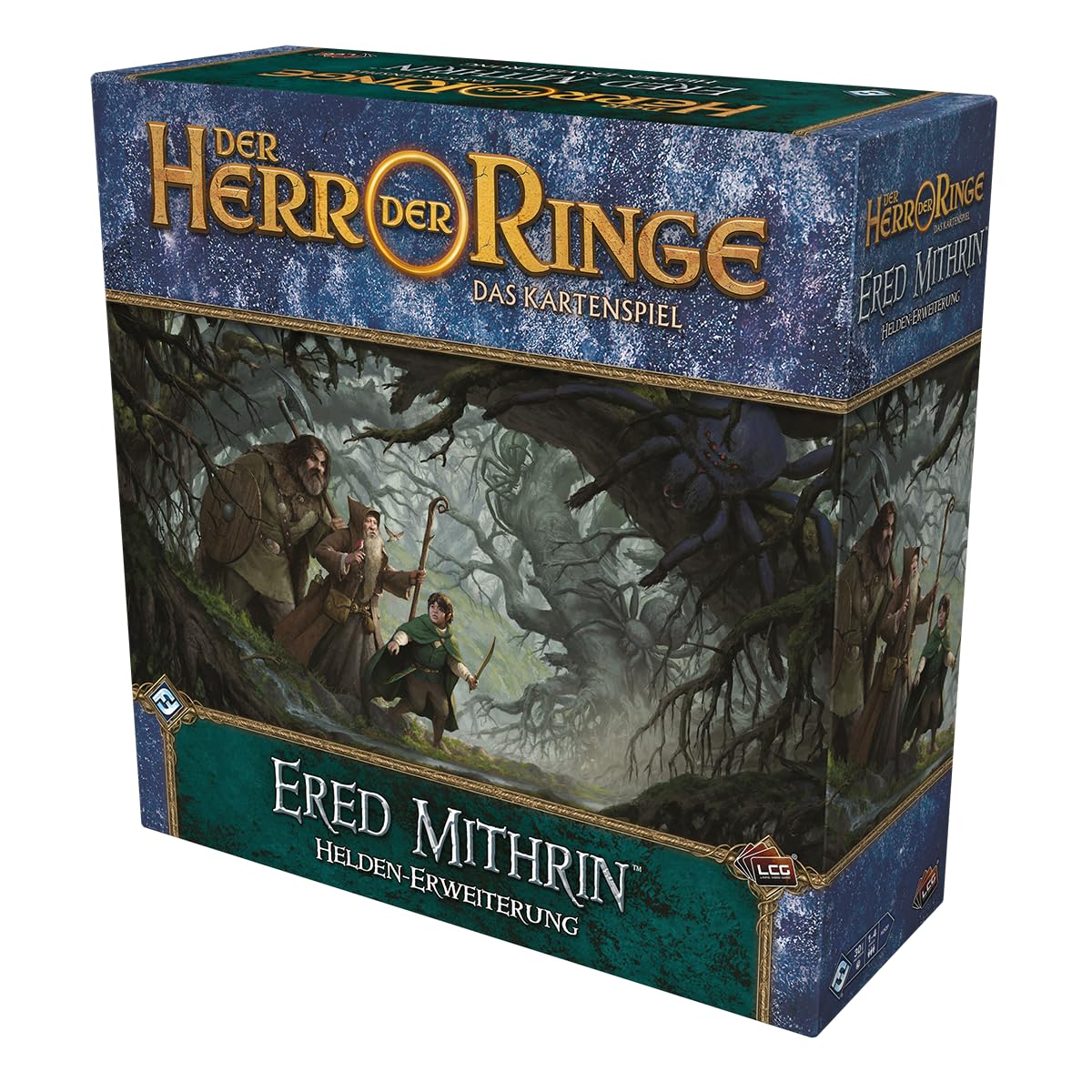 Fantasy Flight Games, Der Herr der Ringe: LCG – Ered Mithrin, Helden-Erweiterung, Expertenspiel, Kartenspiel, 1-4 Spieler, Ab 14+ Jahren, 30 Minuten je Spieler, Deutsch