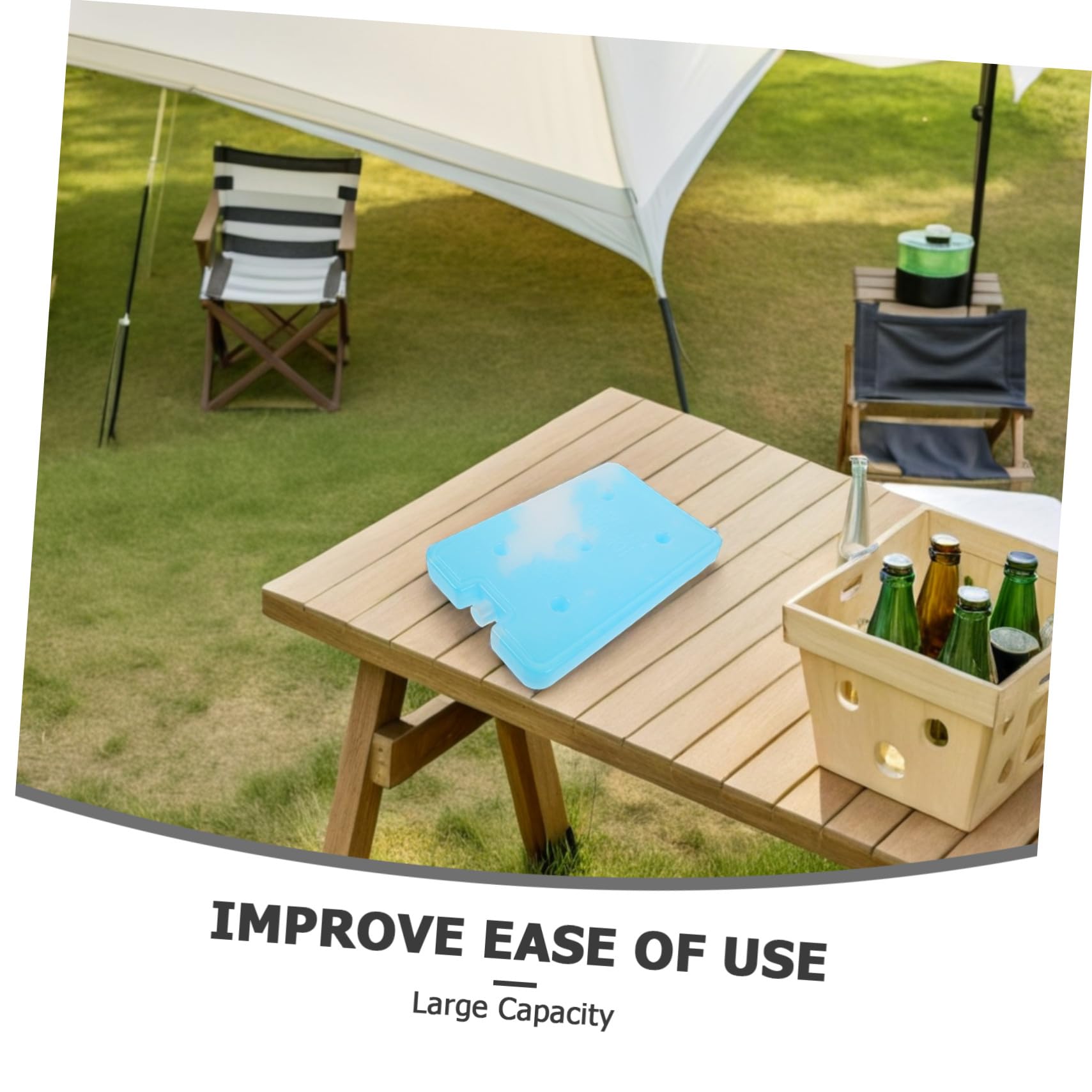 Gatuida Pack Glace Réutilisable Glaçons Réfrigérants Étanches Capacité pour Glacière et Refroidissement Rapide et Isolation Thermique