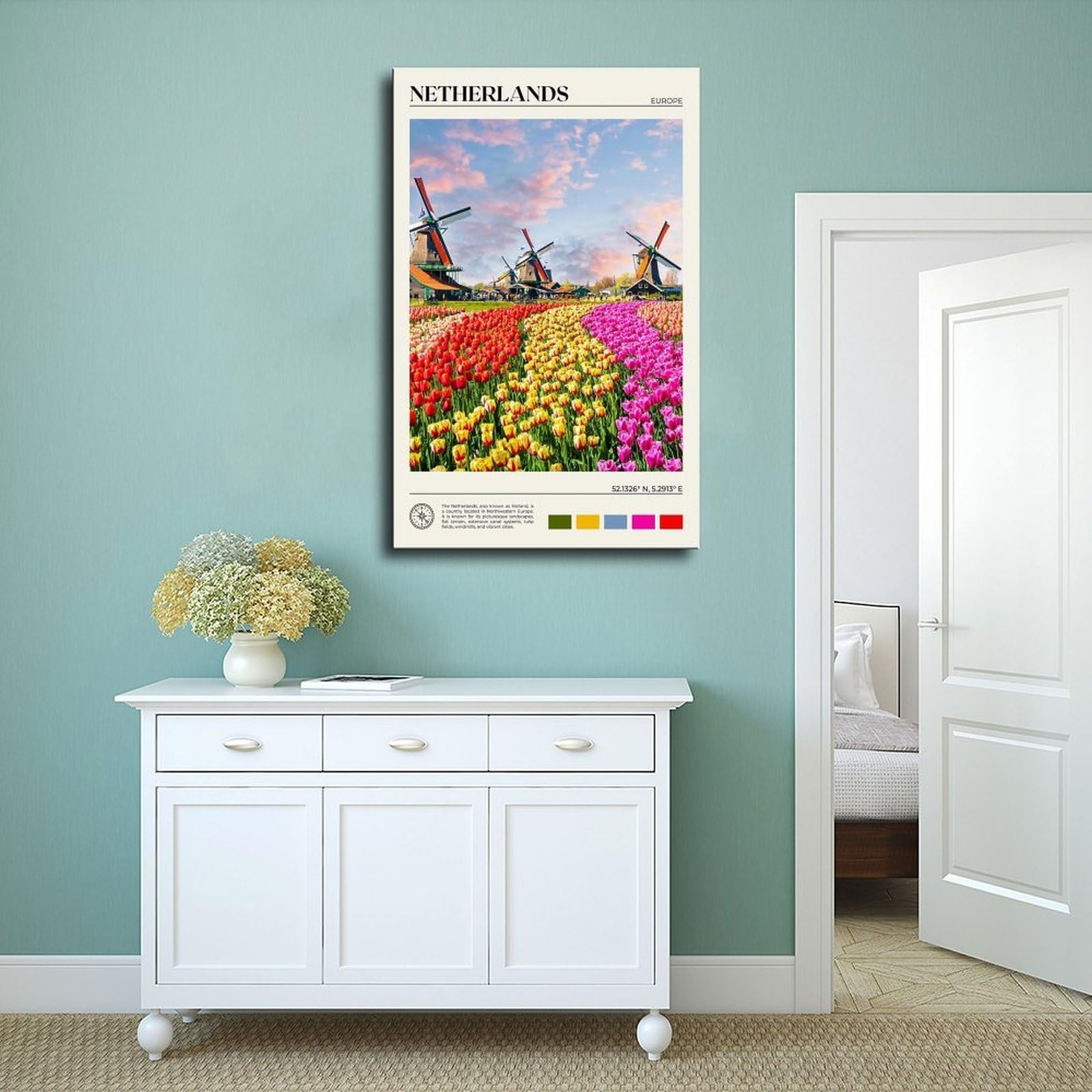 Kunstdruck auf Leinwand, echtes Foto, Poster für Schlafzimmer, Büro, Schlafzimmer, Geschenk, 61 cm L x 91,4 cm W