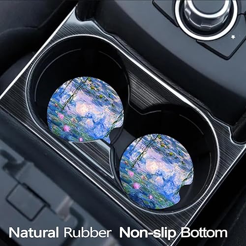 Miniatura 2 de Posavasos de automóvil para portavasos de automóvil, paquete de 2 posavasos antideslizantes universales de goma para mujeres y hombres, accesorios