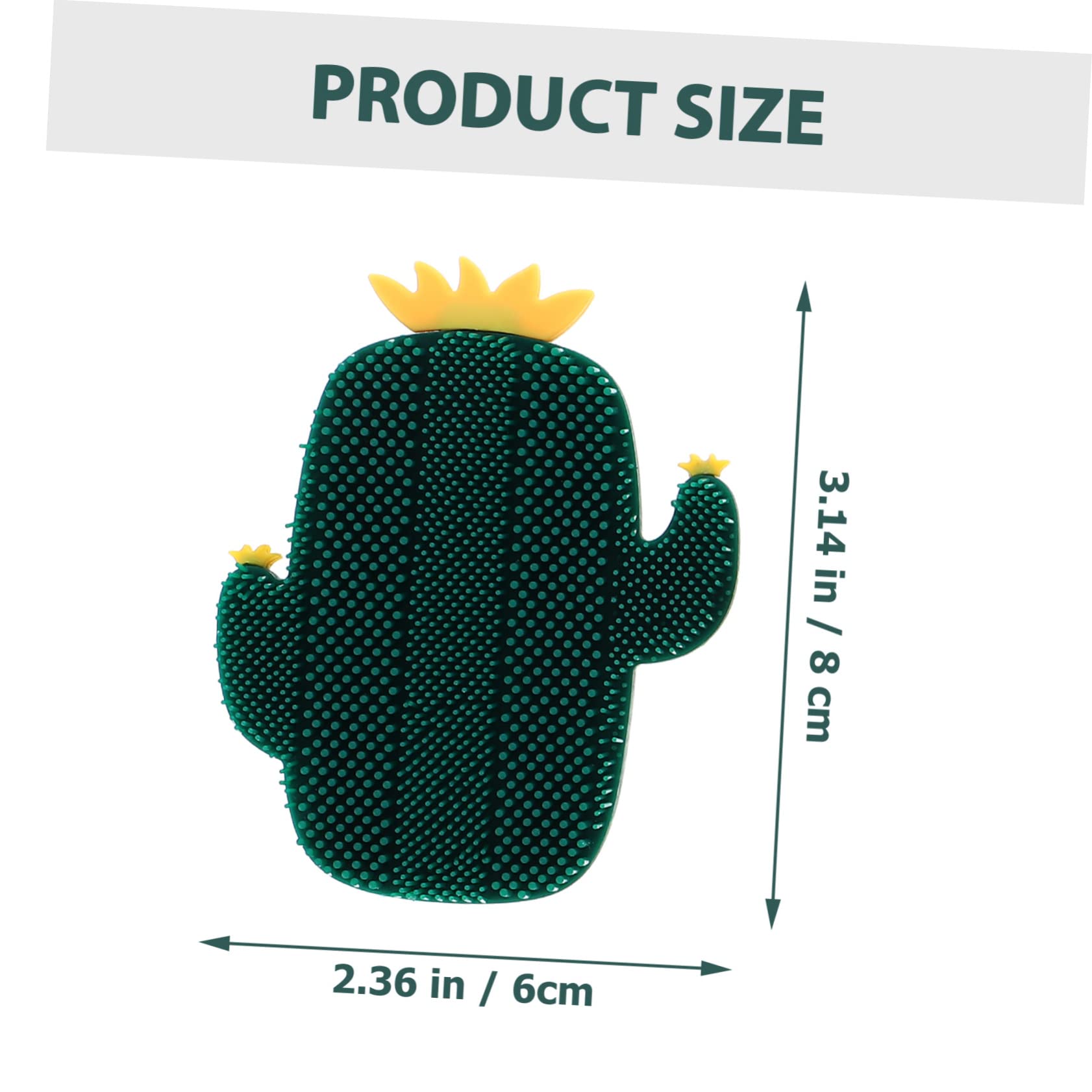 FOYTOKI Silicone Face Wash Brush 3 Pack Cactus Exfoliater Brush for Women Deep Cleaning Makeup Removal Gentle Massage Safe for Skin