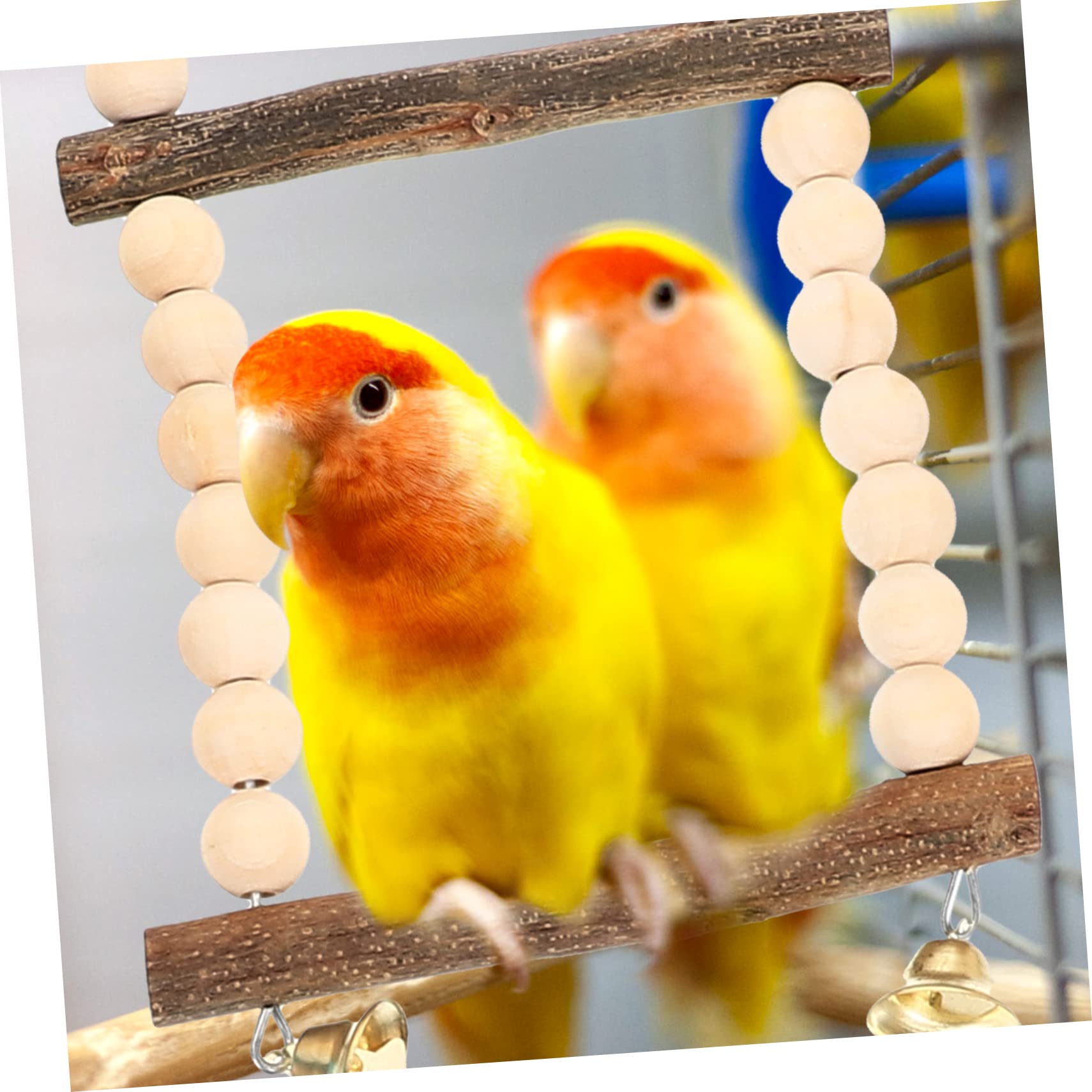 Luxshiny 1 set Giocattoli da Masticare per Pappagalli Accessori per Uccelli con Gancio Mobile per Cockatiel e Pappagalli Mantiene gli Uccelli e