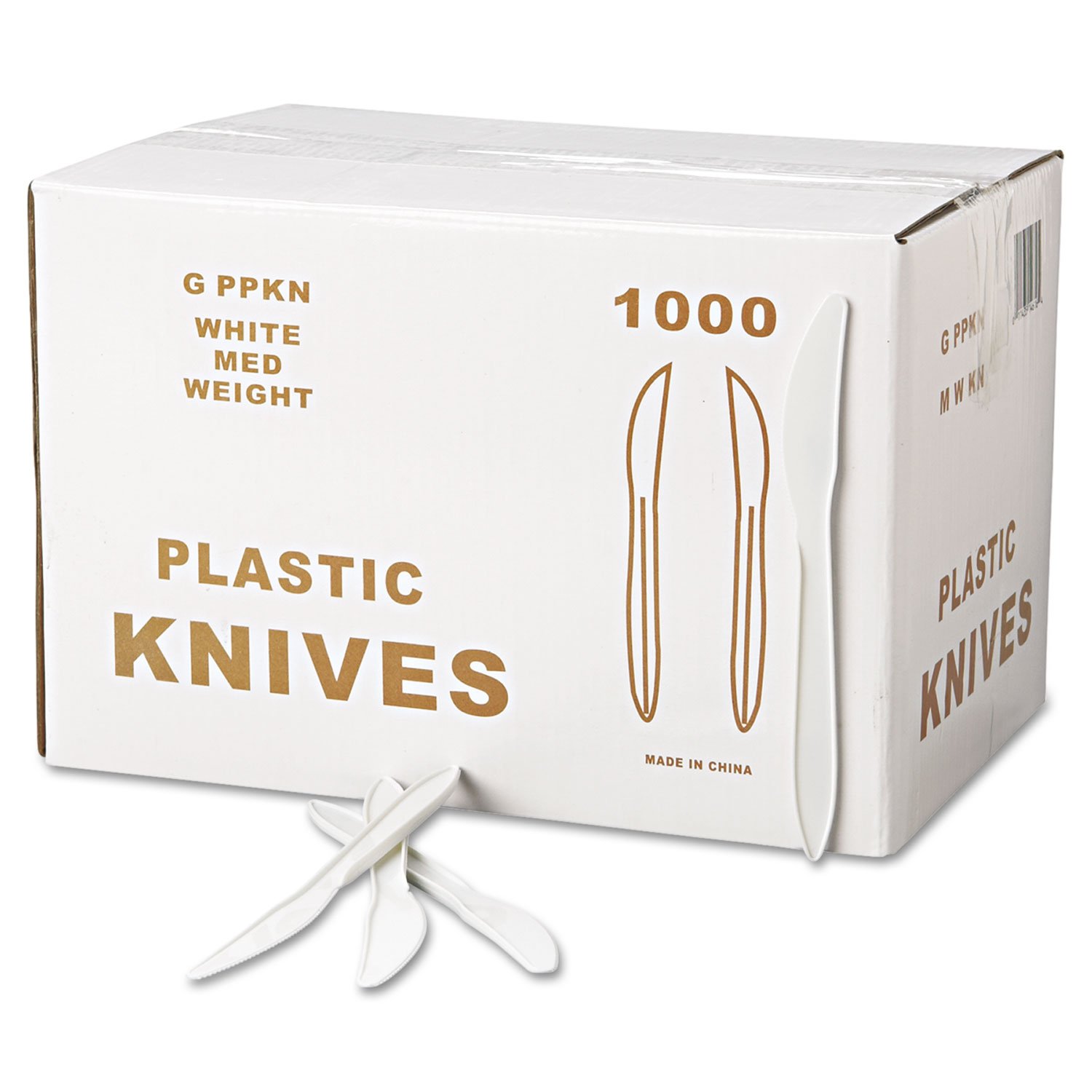 Sovereign Clear Premium Plastic Knives 100 Per Bag