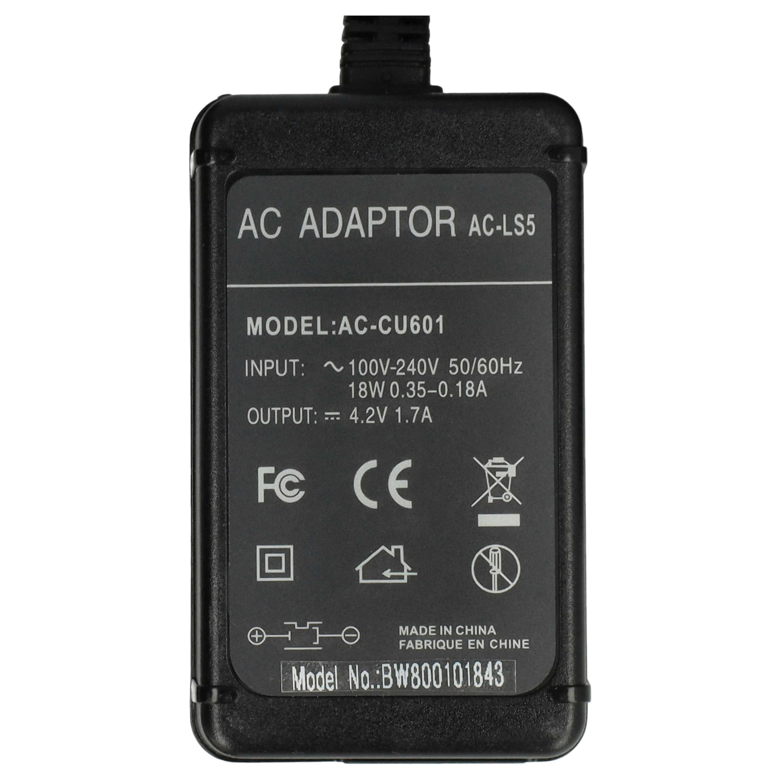 Alimentatore Vhbw Per Fotocamera Sony Alpha DSLR-A200, A230, A230L – 7,6V 3A, Sostituisce AC-PW10AM