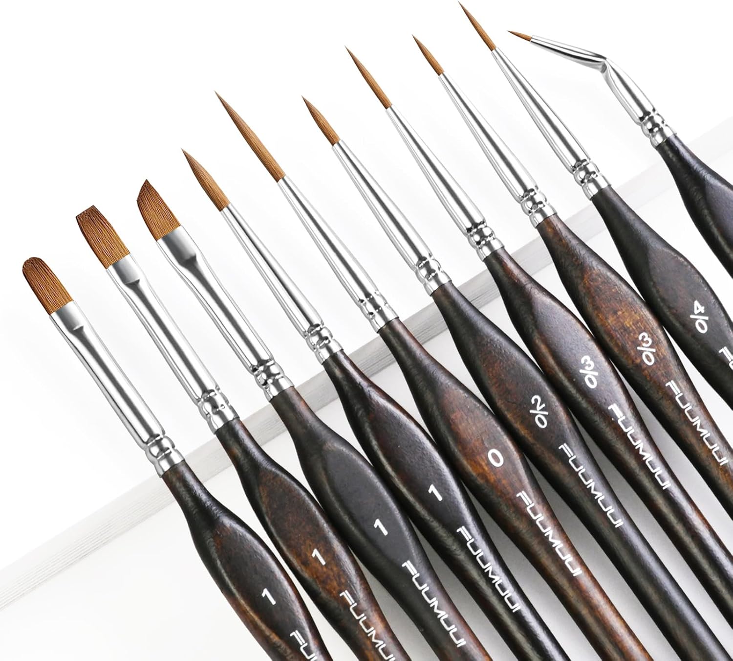 Sable Paint Brushes for Miniatures, Fuumuui 10Pcs Sable