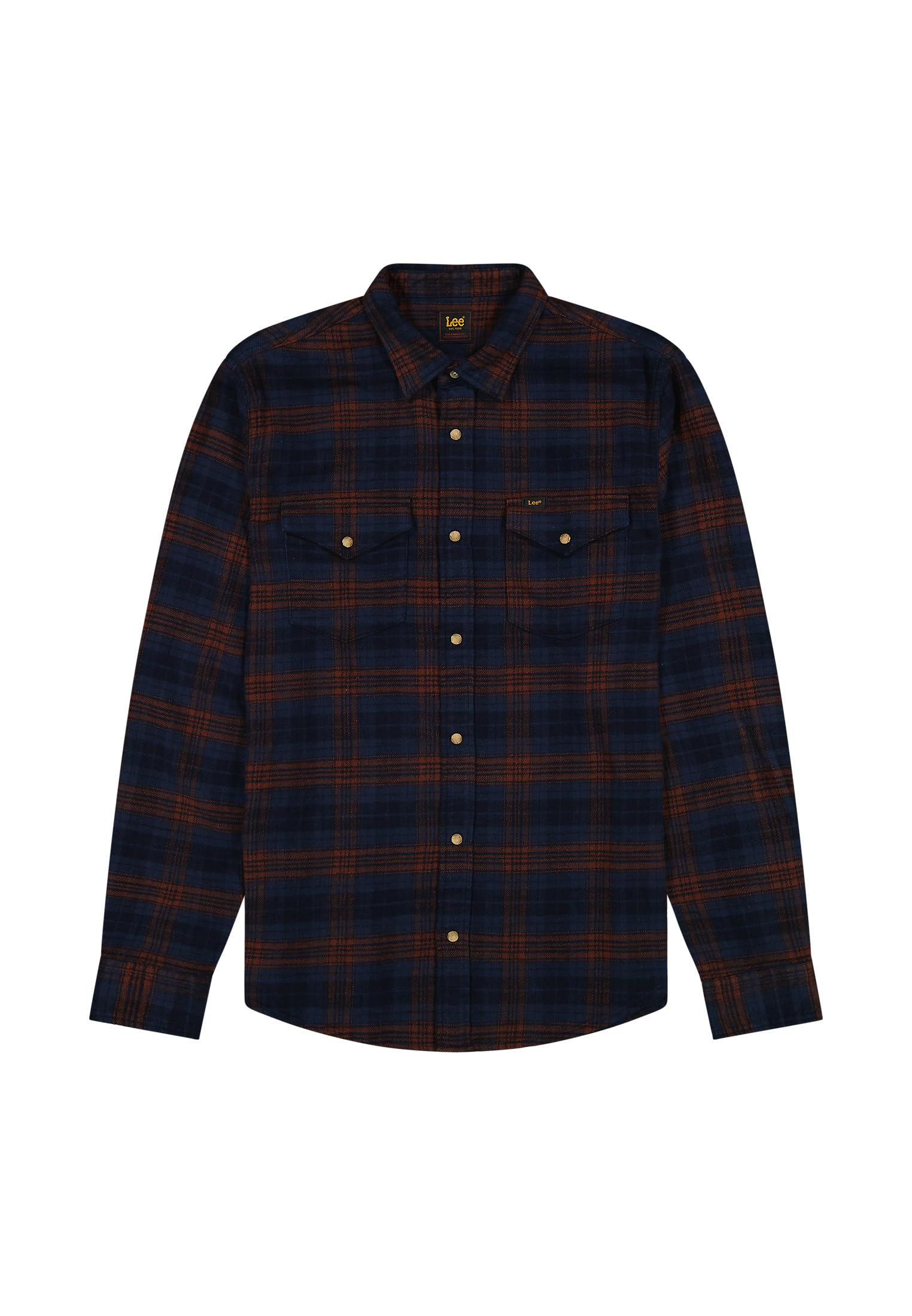 Lee Men's Clean Western Shirt, Luxe Rivet Navy, XXL