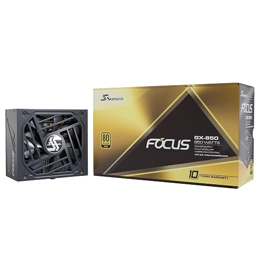 Seasonic Focus V3 GX-850 | 850W | 80+ Gold | ATX 3.0 & PCIe 5.0 Ready | Full-Modular | Low Noise | Premium Japanese Capacitor | Nvidia RTX 30/40 Super