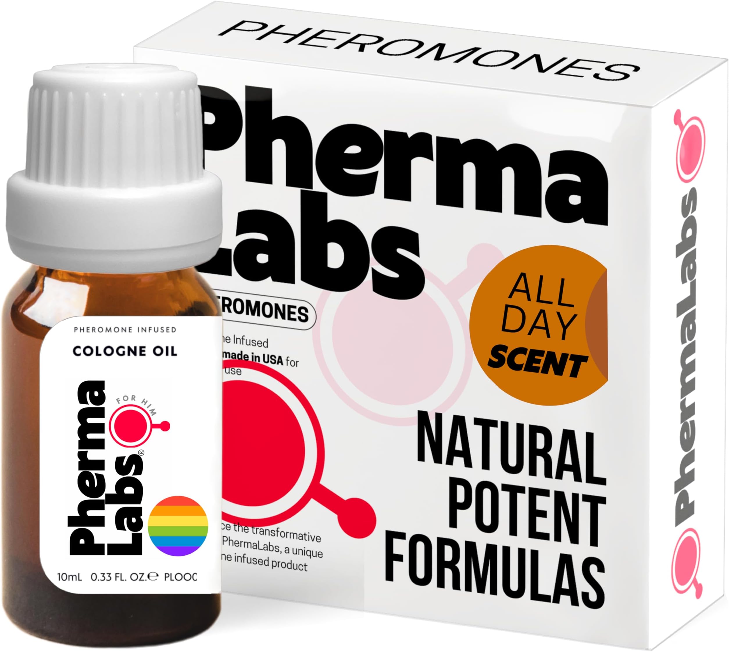 For men that want Men Cologne Oil 10 mL bottle Pheromone Infused for The Bold Irresistible Allure (All Day Scent)