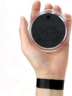 Narrative Cosmetics Water-Activated Face & Body Paint – Highly Pigmented, Long-Lasting Face & Body Paint for SFX, Cosplay, and Artistic Makeup – Black, 0.70 oz (20g)