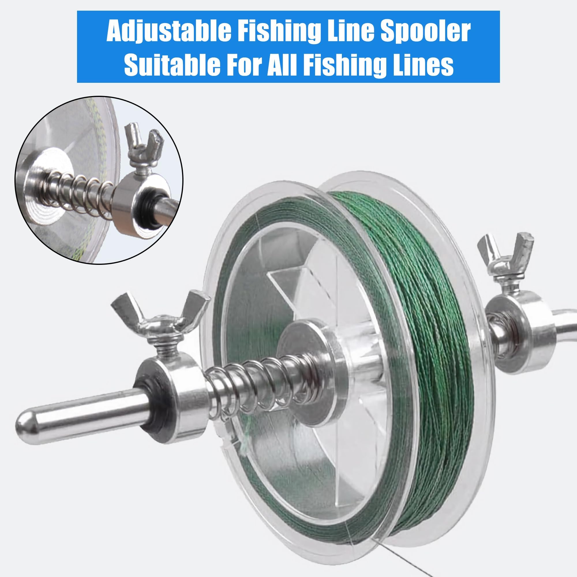 Bobina Per Lenza Da Pesca OROOTL In Alluminio, Leggera E Regolabile Con Ventosa (diametro Foro Bobina Max 2,5 Cm) - 3