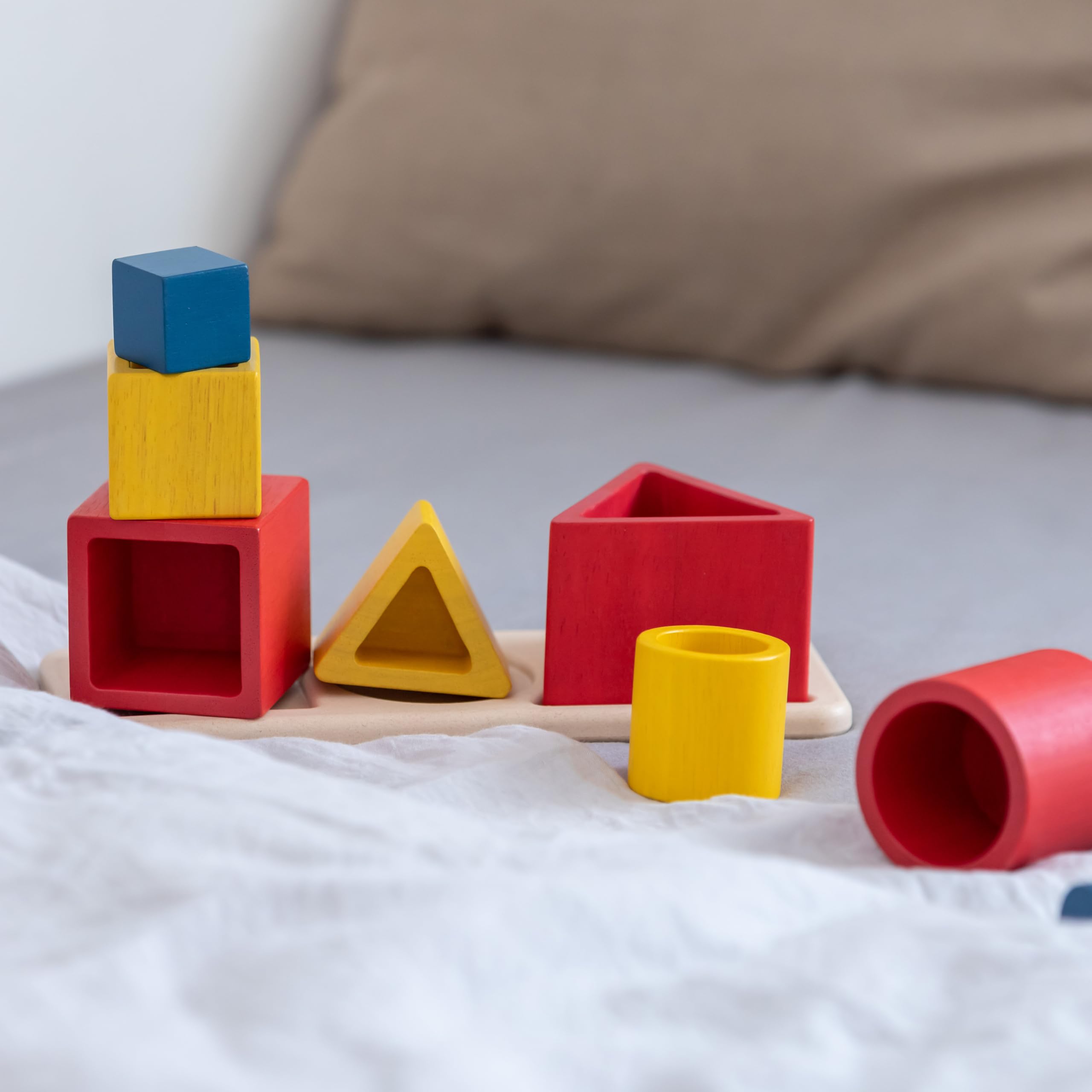 Plan Toys PT5463 - Puzzle de 3 Formas, Madera