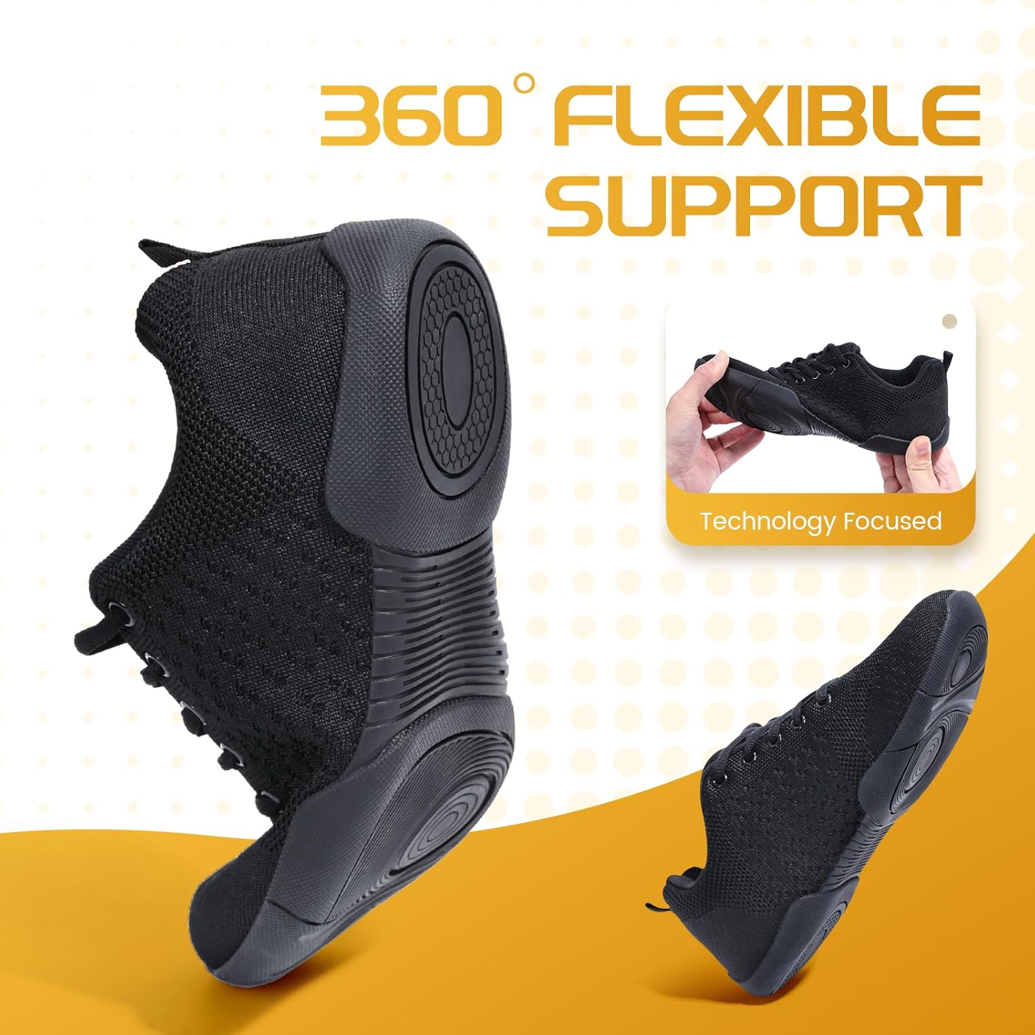 ZVC Cheer Shoes Girls White Cheerleading Shoes for Women Cheer Sneakers Youth Kids - Image 5