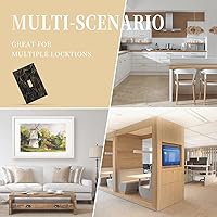 Vista 8 de Cubierta de interruptor de luz de palanca de hojas tropicales negras y doradas, hoja de palmera, decoración de 1 cuadrilla, placa frontal eléctrica