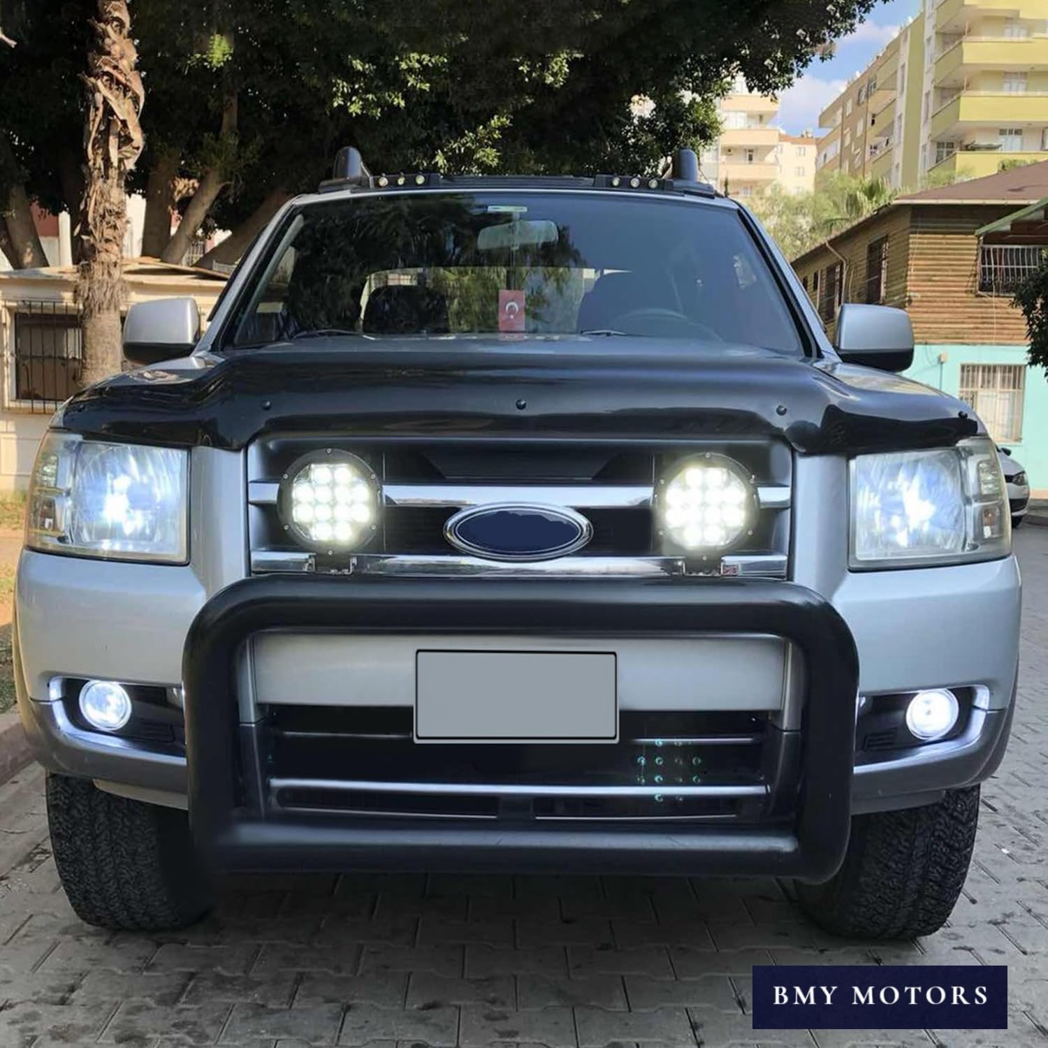 BMY Hood Deflector/Front Bug Shield Compatible for Ford Ranger 2007-2009 Hood Guard Bonnet Protector | Particles & Bug | Car Accessories