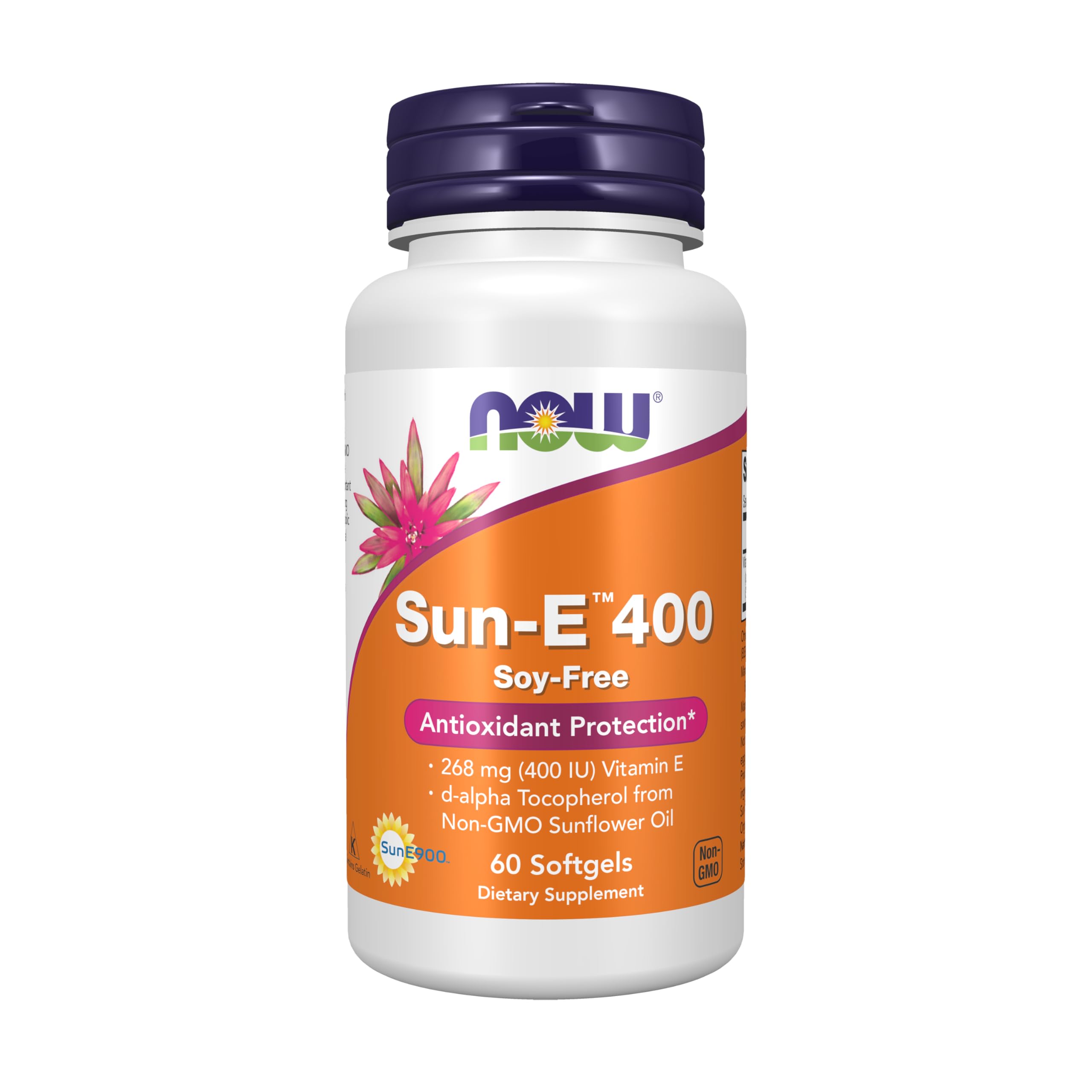 Supplements, Sun-E™ 400 IU with d-alpha Tocopherol from Non-GMO Sunflower Oil, 60 Softgels