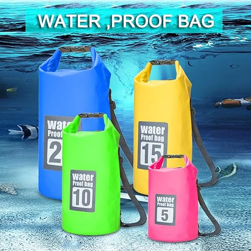 Miniatura 6 de Bolsa seca impermeable, mochila de almacenamiento seca ligera con parte superior enrollable, natación, canotaje, kayak, campamento, playa (azul 15