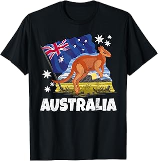 Kangaroo Patriotic Australian Flag Australia T-Shirt