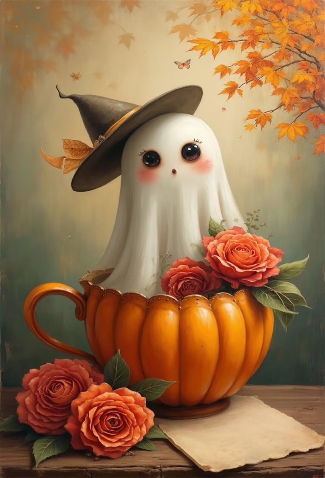 Puzzle de 2000 Piezas Linda Flor Fantasma 100x70 cm, Juguete desafío y Juego Educativo, Ejercita Paciencia, Rompecabezas Clásico para Adultos 2000 Piezas