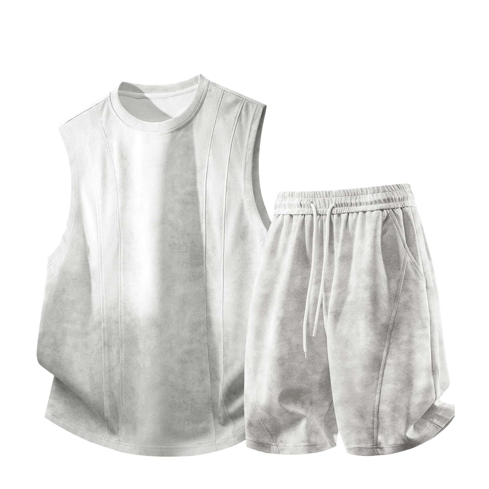 Męski American Tank Sport Set Summer Slim Luźny T-shirt Bez Rękawów