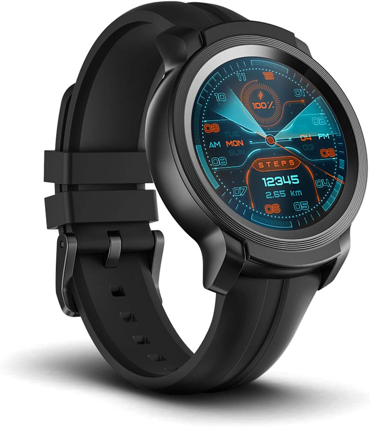 TicWatch E2 smartwatch with Built-in GPS 5ATM Waterproof 24h Heart Rate Monitoring Wear OS by Google Watch iOS and Android Compatible