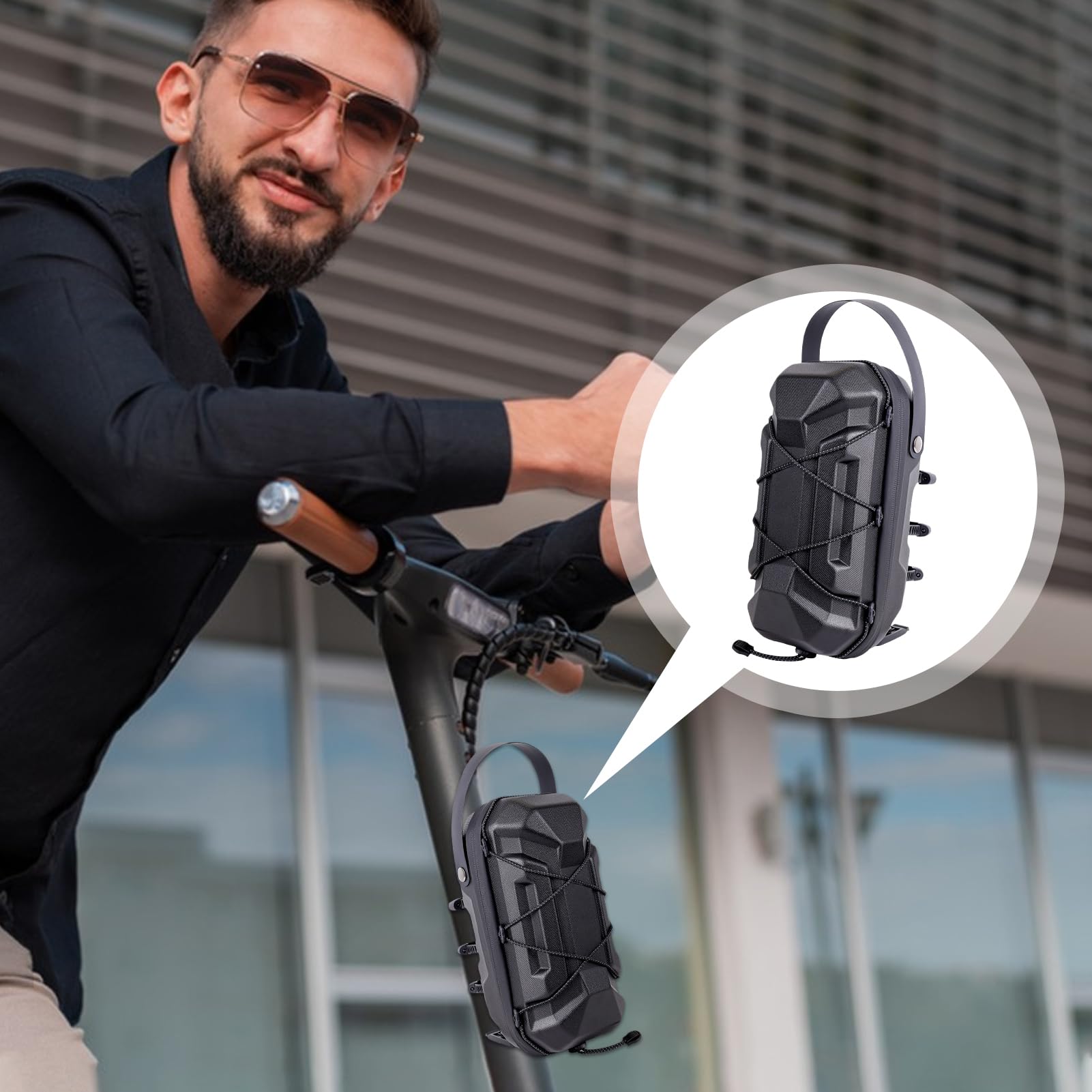 Borsa Monopattino Borsa Da Bici, Organizer Da Manubrio | Borsa da Manubrio Monopattino Organizer Anteriore per Moto, E-bike, Bici Strada, Mountain, Pieghevole