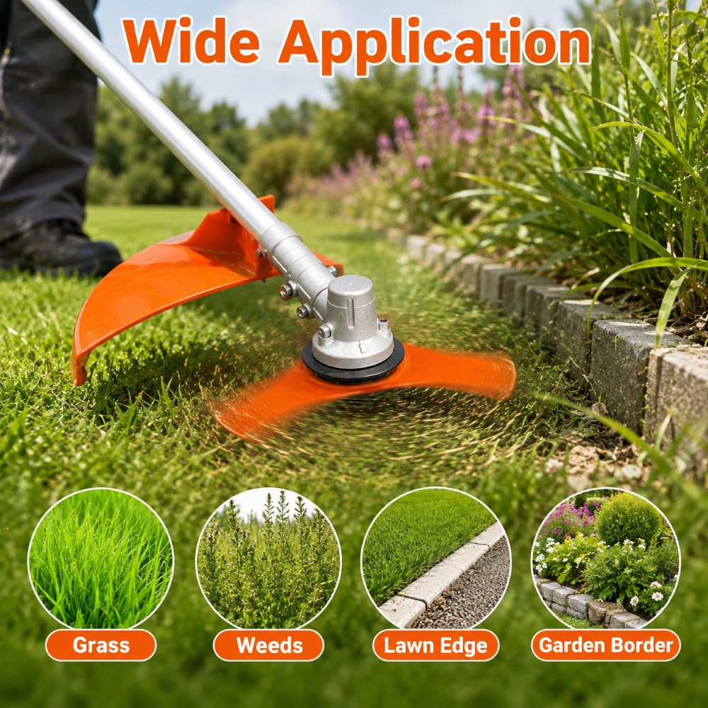 Cuchilla Desbrozadora 3 Dientes de Nylon para STIHL FS 70 C-E, Doble Cara Resistente para Cortar Más Rápido y Facilitar el Mantenimiento del Jardín