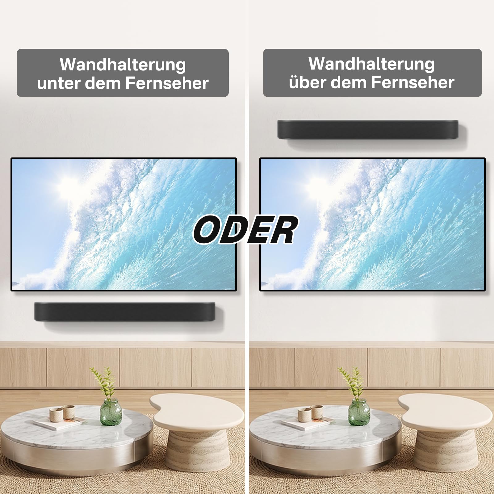 Supporto Soundbar per Sonos Beam Gen 1 & Gen 2, staffa di montaggio a parete robusta per Sonos Beam, 1 pezzo