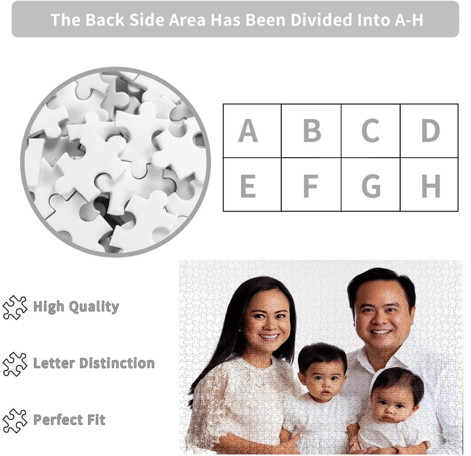Puzzle Personalizado con Foto Personalizado con Foto Rompecabezas Personalizada con Imagen HD, Texto o Nombre Navidad Halloween Día del Niño Juegos de Inteligencia Regalos para Niños Amigos C-3599
