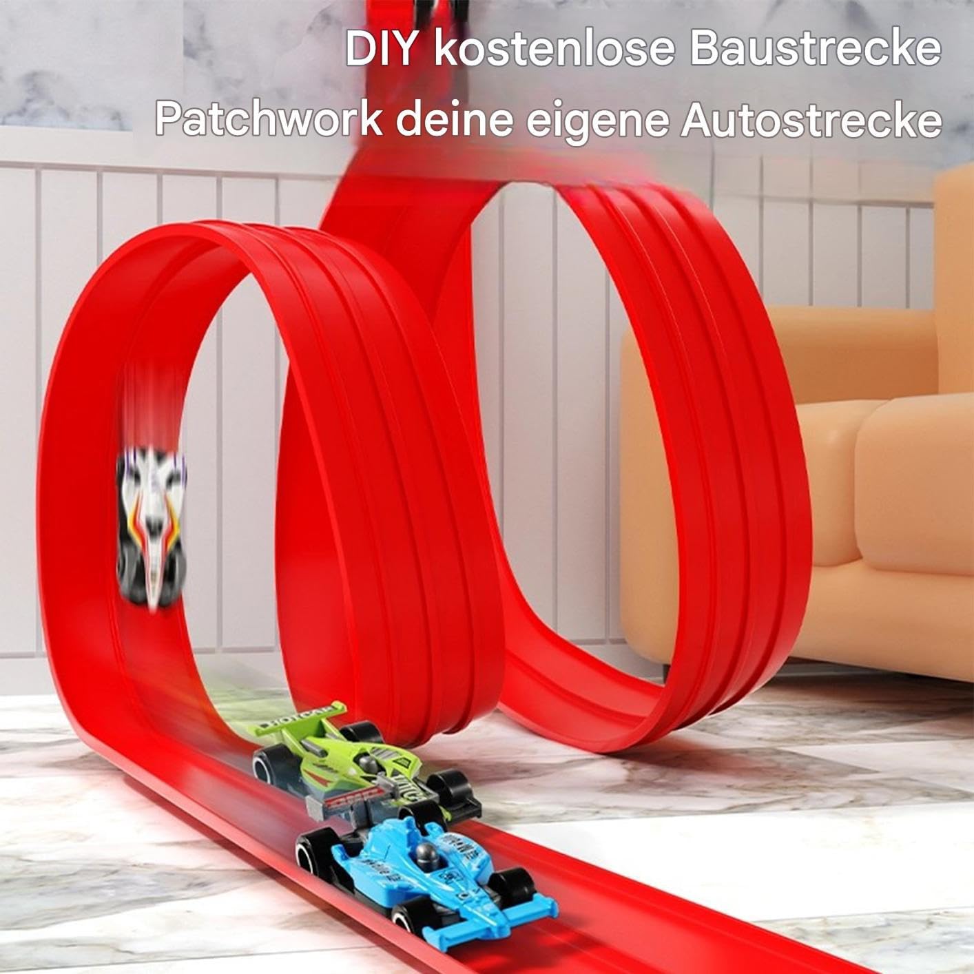Set di Auto e Pista Macchinine in PVC Flessibile